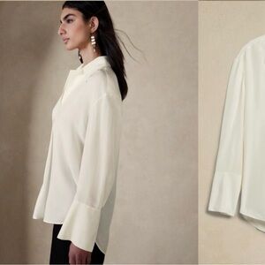 Banana Republic Aurora Mulberry Silk Blouse